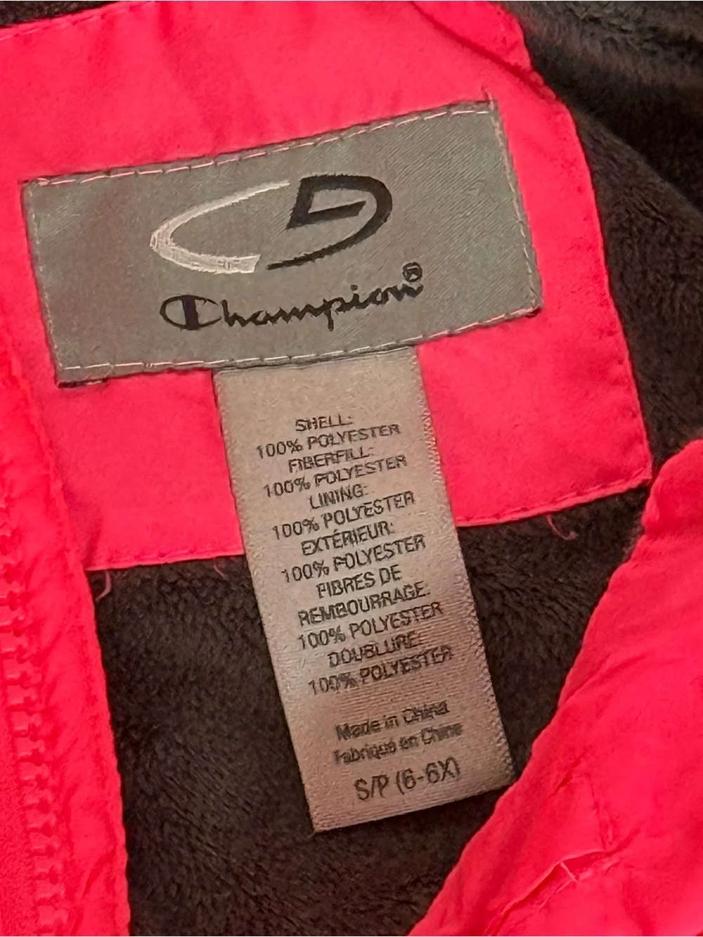 Champion Kids' Hooded Puffer Jacket - Hot Pink